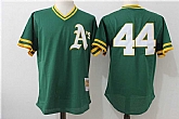 Oakland Athletics #44 Reggie Jackson Green Cooperstown Collection Batting Practice Jersey,baseball caps,new era cap wholesale,wholesale hats